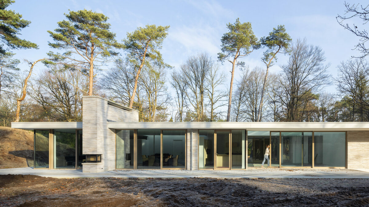 moderne bungalow in het bos architectuur