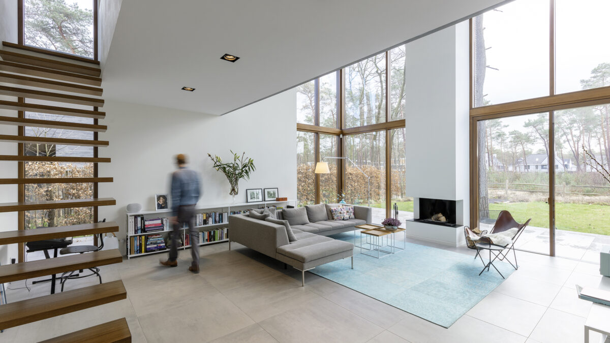 interieur modern woonhuis in de bossen in zeist