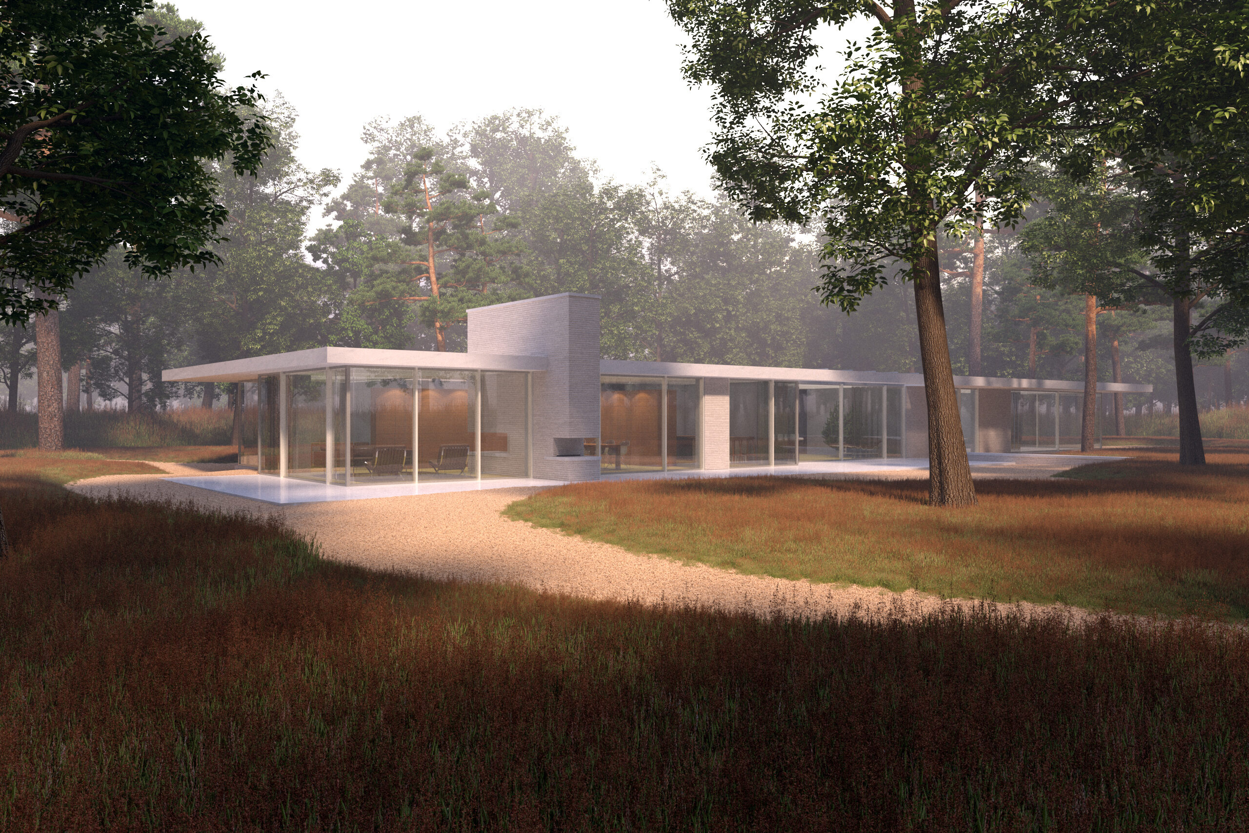 impressie van de luxe villa in hilversum
